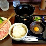 豚人 - 上州もち豚すき焼き1000円です！豪華です。