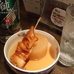 沢屋串揚げ割烹 - 味が染みた大根が最高！勿論お値段も安い。大根のボリューム感が凄いです♪