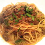 ローザネーラ - A：おじろ鹿のラグーと有機ブロッコリーのパスタ