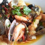 アルバトロス - スズキとタイのアクアパッツァ。