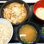 吉野家 - ねぎ塩豚皿麦とろ御膳