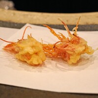 天ぷら 小宮山 - 車海老の頭と脚の天ぷら