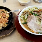 ラーメン横綱 - 野菜ラーメン(小)+明太マヨチャーハン