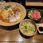 喜多方食堂 麺や 玄 - 多加水つけ麺に半本マグロ丼