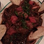 トラットリア ラ ブリアンツァ - トマトの煮込み。何を煮てあるかは。。。