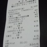 ディオ - レシート 331円（2013.03.29）
