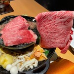 shabukikurogewagyuushabushabusukiyakisemmonten - 美味しい焼肉＆しゃぶしゃぶ！食べ放題、飲み放題付きプランもございます。黒毛和牛霜降り肉と赤身肉・特上カルビ・牛タン、野菜も食べ放題でヘルシー＜焼肉しゃぶしゃぶコース＞