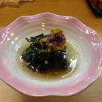 真 お魚と野菜 - 付き出しの雲南百薬の胡麻和え：流石、京都で、修業された板さんでした。上品に仕上がっています