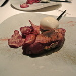 フロリレージュ - 金時のスフレフランベとショコラブラン