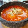 Itariashokudouirukyanthikawaguchiko - モッツァレラチーズとアスパラガスのトマトリゾット。