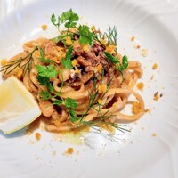 La Brianza - ホタルイカ自家製からすみリングイネ。このときはたぶんMさんが考えて下さったパスタありがとうございます☆ 味わいしっかりでパンも進みました