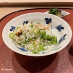 御料理 寺沢 - 金目鯛と伏見唐辛子と夏豆の炊込みごはん