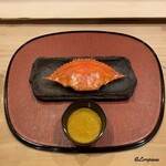 御料理 寺沢 - 菱蟹の甲羅とかにみそソース