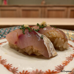 御料理 寺沢 - 真鯵のにぎり