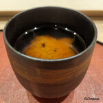 御料理 寺沢 - 自家製の三年熟成味噌の味噌汁