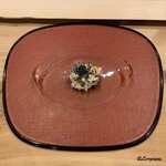 御料理 寺沢 - 蒸し鮑と超極細手延べ素麺とたっぷりのキャビア