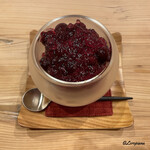 御料理 寺沢 - ブルーベリーのコンポートとジュレとチーズのブランマンジェ