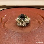 御料理 寺沢 - 蒸し鮑と超極細手延べ素麺とたっぷりのキャビア