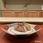 御料理 寺沢 - 真鯵のにぎり