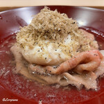 御料理 寺沢 - 牛しゃぶとポーチドエッグとトリュフ