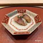 御料理 寺沢 - 真鯵のにぎり