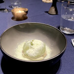 abysse - 茶豆　ピスタチオのババロア　抹茶の求肥　黒糖