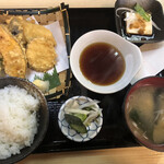 ぬの川 - キス天定食@900円