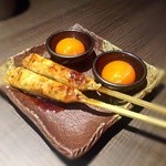 地鶏串焼家 鳥みや - Ｈ25.03②　月見（地鶏つくね）