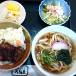大島屋 - うどん＋ソースカツ丼（８８０円）ランチ