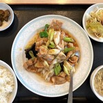 廣聚隆 - 長ネギと豚肉炒め定食
