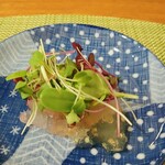 小林食堂ラボ - 前菜②鮮魚のカルパッチョと二杯酢ゼリー