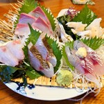 まいもんや かっぱ - 2022年8月　刺身盛り合わせ