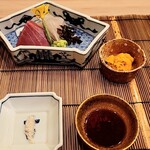 馬車道 大かわ - マコガレイ・鮪・ウニ