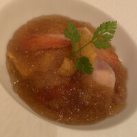 オー・プロヴァンソー - オマール海老と芋セロリのムース　オマール海老のコンソメジュレ