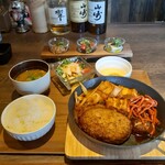 nihonshuba-masumasu - すき焼き風ハンバーグLUNCH、珈琲or紅茶つき　1200円税込