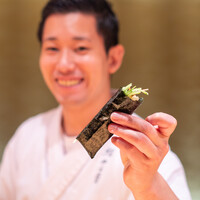 鮨 やま田 - 胡瓜と干瓢の手巻き