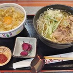 Yamagata Chotto Tei - 肉冷麺(大盛+辛み)+たまご丼(普通)
