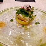 シャトー　ラ・パルム・ドール - オマール海老とグリーンアスパラガスのアンサンブル