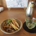 千日前 おく田 - ハモ皮の酢の物 ＆ 冷酒（天寿 純米吟醸 爽やか）