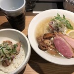 鴨出汁中華蕎麦 麺屋yoshiki - 鴨出汁冷やしそば～塩ver.