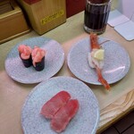 天下寿司 - いか明太、ボタン海老、まぐろ
