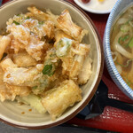 名物げそ天丼と自家製うどん お多福 - ちょこ丼　のゲソ丼