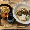 北池袋 長寿庵 - サービスランチ　山菜そば＆とり天丼（900円）