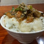 灼味噌らーめん 八堂八 - うなトロロ冷やしネギ山椒のせ 300円