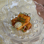 麺や 福々三座 - 長芋キムチ