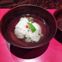 賛否両論 - 鱧と焼き茄子豆腐の椀
