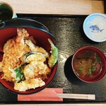 Don To Ya - 天丼(岩のり入り味噌汁付き)