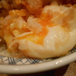 日本橋 天丼 金子半之助 - 卵の天ぷら・・・