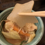 Sumou Chaya Terao - カレー味ちゃんこ鍋、大根箸上げ