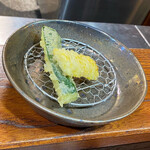 そば くら富 - 天麩羅セット　ズッキーニ、コーン